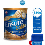 [Tặng Gối nâng đỡ cột sống màu bất kỳ] Sữa bột Abbott Ensure 850g/lon Coffee